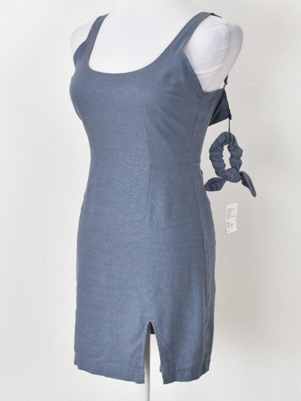Abercrombie & Fitch Linen Mini Dress with Scrunchie NEW - XXS - Picture 3 of 9